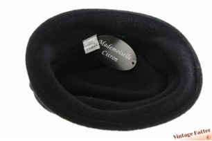 Dames winterhoed Mlle. Citron zwart wol 56-60 [nieuw]